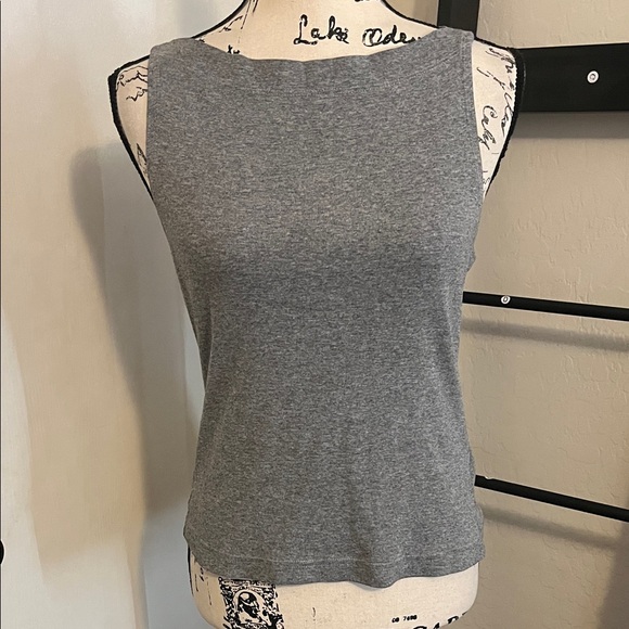 Y2K Guess Gray Pullover Square Neck Sleeveless Top 2000’s Party Event Casual - Picture 1 of 9